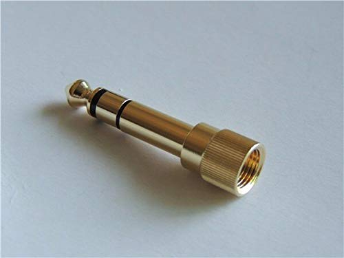 100 adaptadores dorados de 6,35 mm a 3,5 mm para auriculares de audio estéreo