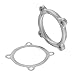 3in 4 Bolt Turbo Downpipe Flange Gasket Kit Fit for Garrett's Turbo Series T3 T3/T4 GT30 GT30/GT35, Stainless Steel Flange Discharge Flange Vehicle Accessory