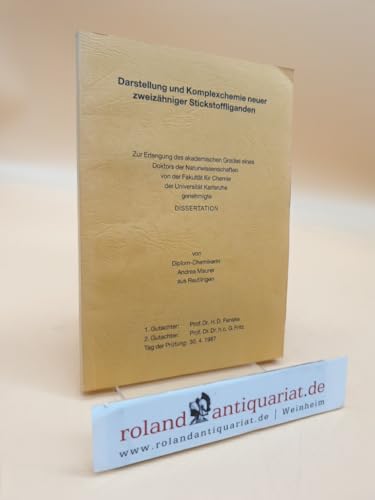 Darstellung und Komplexchemie neuer zweizähniger Stickstoffliganden (Dissertation)