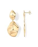 PAVOI Drop Earrings, 925 Silver, Yellow Gold, Size 50 x 21.5 Millimeters