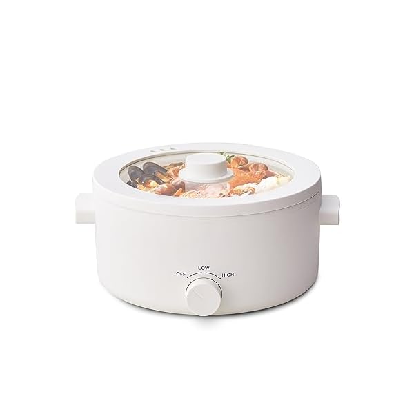 Hot Pot Electric, 3L Portable Electric Pot with Ceramic Non-stick Coating, Dual Power Multi-functional Romen Cooker for Steak, Pasta, Hot Pot, Ramen, Quick Heating and Overheat Protection