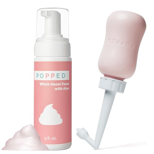 Image of Popped Peri Bottle and Witch Hazel Foam with Aloe Postpartum Essentials Bundle