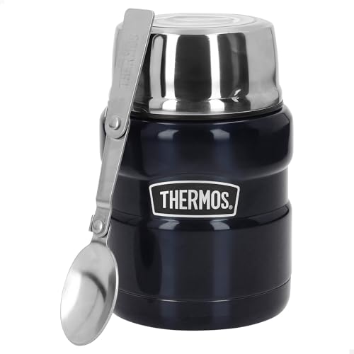 Thermos Stainless King Thermobehälter für Essen blau 0,47l - Edelstahl, absolut dicht,...