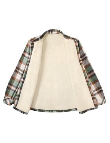 Zeagoo Womens Sherpa Fleece Jacket Casual Button Down Flannel Coats - image 5