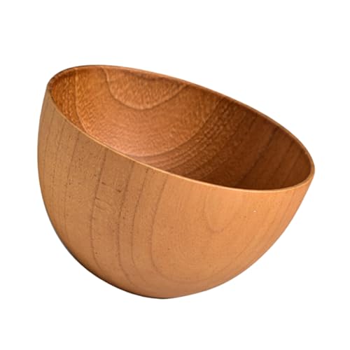 IMIKEYA 日式小型木製お椀 軽量耐久 食洗機対応可能 ライスサラダフルーツ兼用 家用ピクニック向けキッチン用品