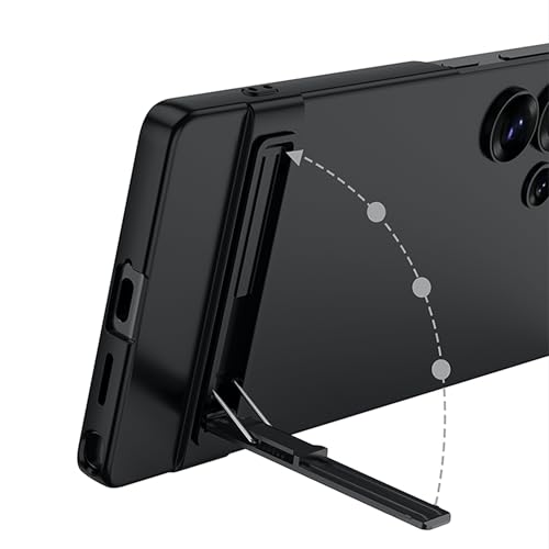 Image of BOUNCEBACK Slim Hard Back Case /Cover with Kick Stand for Samsung Galaxy S25 Ultra 5g - (Black | Polycarbonate)