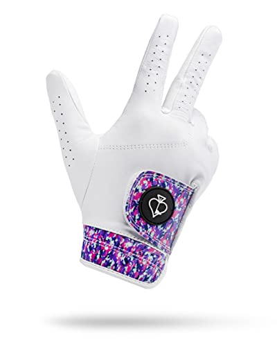 Guante de golf de piel Cabretta AAA Pins & Aces camuflaje para jugador diestro mediano grande