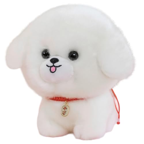 Peluche Chien Blanc Bichon frisé pour décorer la chambre et apaiser les enfants