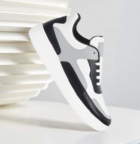 Image of Casual Low-Top Streetwear Sneakers with Embossed Sole Detail