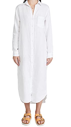 Frank & Eileen Women's Rory Woven Long Dress, White Lived in Linen, XS