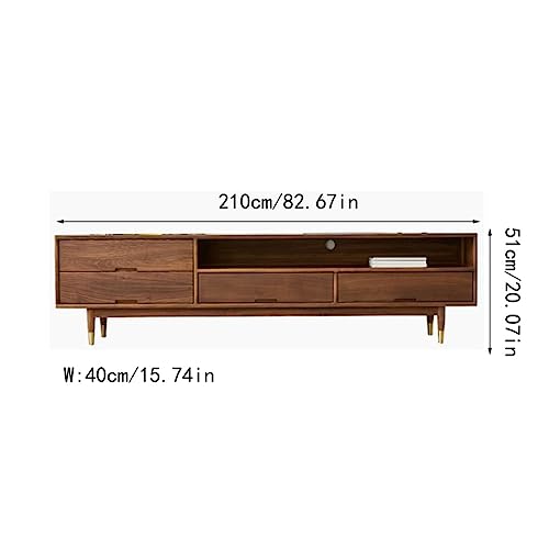 GYCVGGHF TV-Ständer für Schlafzimmer, TV-Schrank mit 4 Schubladen und offenen Regalen, Wohnzimmer-Enteinment-Center, minimalistischer Lagerschrank, Wohnzimmermöbel