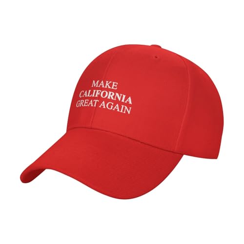 Make California Great Again Sandwich Cap Unisex Classic Baseball Capunisex Adjustable Casquette Dad Hat Natural Red