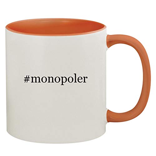#monopoler - 11oz Hashtag Ceramic Colored Inside & Handle Coffee Mug, Orange