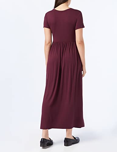 Image of Amazon Essentials Women's Short-Sleeve Fitted Waisted Maxi Dress (Available in Plus Size)