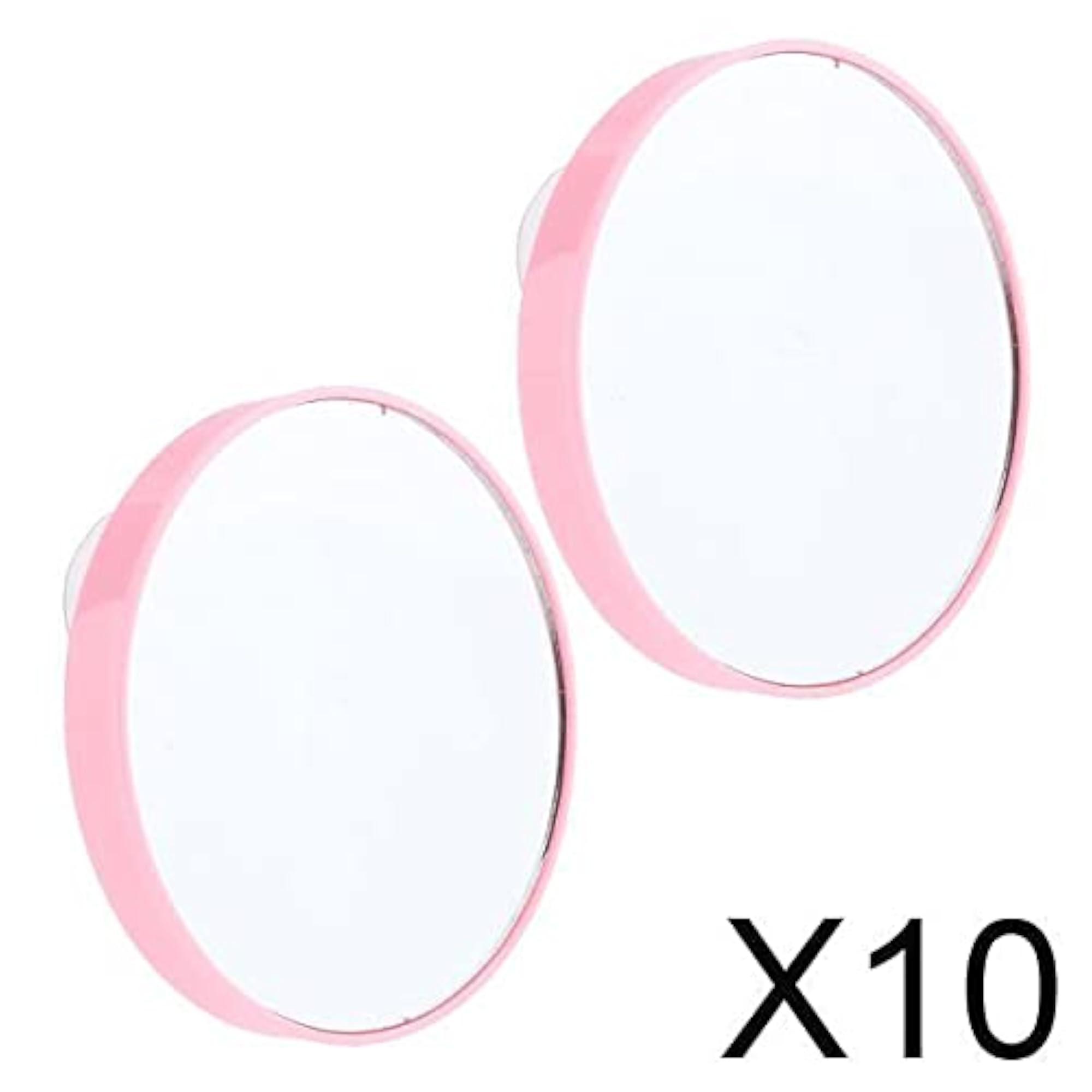 HEAVENGLOW 10x2x Travel Wall Suction Mirror, 10X Magnifying