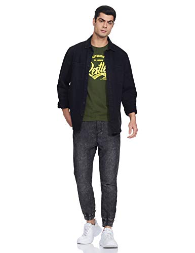 Image of Spykar Men's Cotton Slim Fit T-Shirt