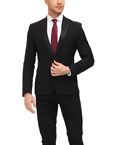 Adulove Men's Necktie Classic Silk Tie Woven Jacquard Neck Ties