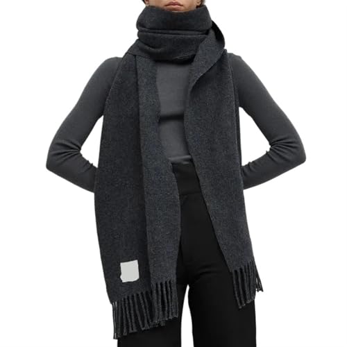 Écharpe laine homme cachemire uni cadeau idéal hiver