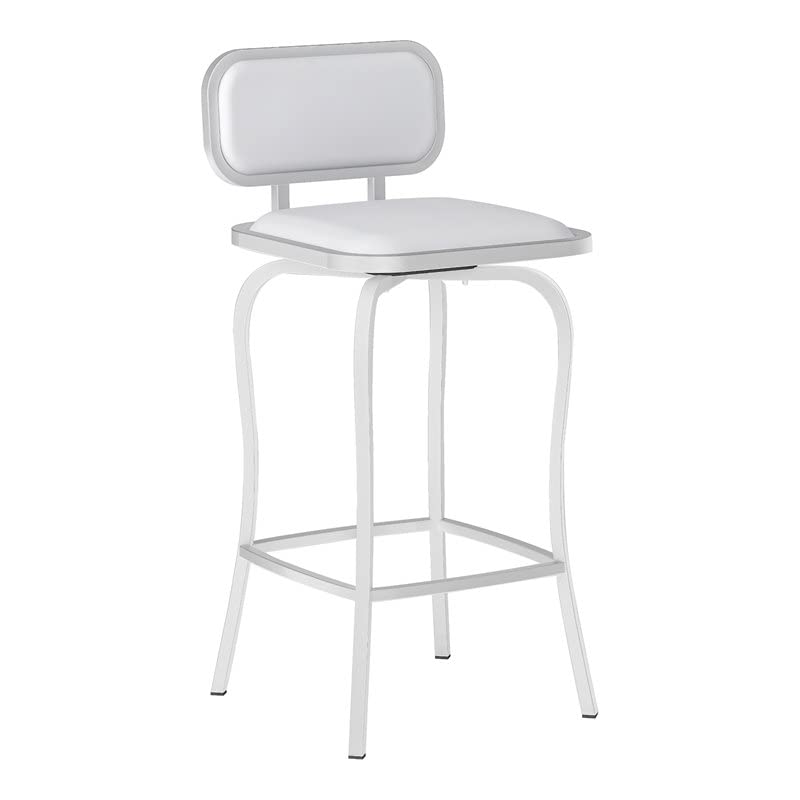 MILAN Tanvi Modern Swivel Counter Stool, White