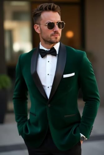 Velvet 2 Piece Suit Men Slim Fit Suits One Button Shawl Collar Tuxedo Suit Set Wedding Prom Dinner Party3
