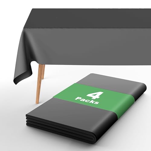 URMONA Plastic Tablecloth Disposable, 4 Pcs - 54