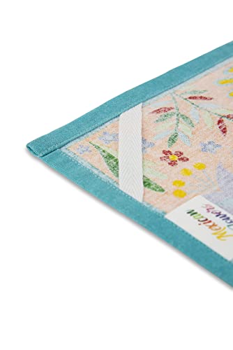 Excelsa Mexican Flowers Kitchen Towel 100% Cotton 70 x 50 cm with Hole, Front Decoration Mexican Flowers - Image 2