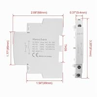 Heschen AS11 Hilfskontaktblock mit Silberkontakten - 1NO + 1NC (1 Schließer 1 Öffner) - Seitliche Montage für AC-Schütze CT1 HS1 HSR1 - Ui 500V 50/60 Hz Ith 10A - CE-zertifiziert – Ansicht 5