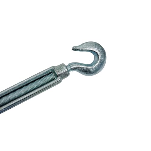 1/2" x 12" Tensor Gancho Ojal Pulley Galvanizado Forjado en Caliente Capacidad 1500 Lb 4 Piezas miniatura 7