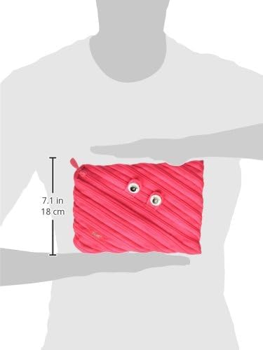 Image of ZIPIT Grillz Large Pencil Case, Holds Up to 60 Pens, Machine Washable, Made of One Long Zipper! (Pink)