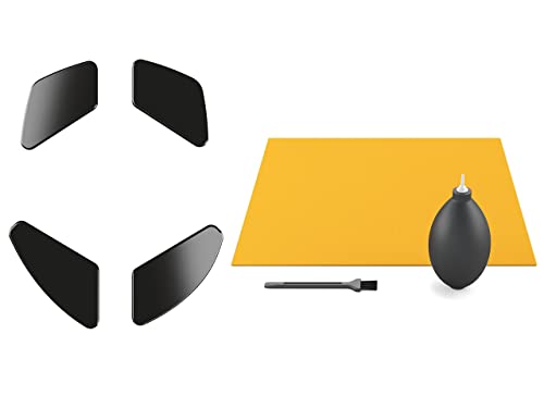 (Ceramic Feet + Cleaning Kit) Glorious G-Floats PC Gaming Mice Feet - Ceramic Feet for Model D Minus + Glorious Keyboard, Mouse & Mousepad Cleaning Kit (Bundle)