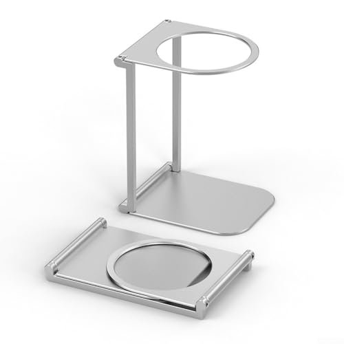 Miniatura 4 de Yhenlovtt Soporte Portátil Para Goteo De Café, Soporte De Filtro De Acero Inoxidable Con Base, Diseño Plegable Para Camping, Senderismo, Viajes, Preparación Al Aire Libre, Cafeteras De Café Expreso
