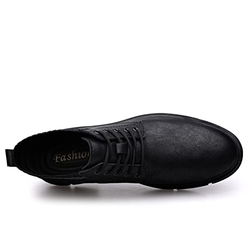 Lace Up Boots for Men Derby Elastic Bandage PU Wearable Anti-Slip Classic Vintage3