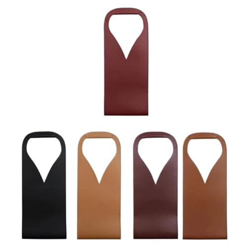Bolsa de regalo de vino de cuero impermeable, portador portátil con asa