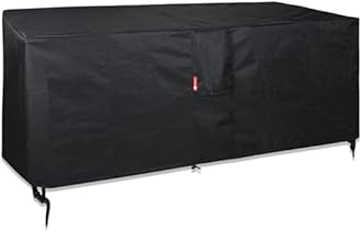 SheeChung Fire Pit Cover Rectangular 50"L x 25"W x 24"H,Waterproof,Heavy Duty 600D Polyester Outdoor Fire Pit Table Covers,Tear Resistant,Patio Deck Box Storage Cover