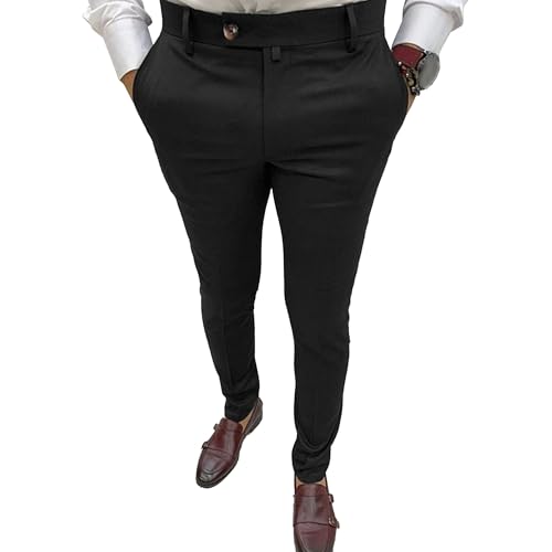 Men Stretch Skinny Chino Pants Business Formal Dress Men Pant Men’s Slim Fit & Classic Fit Pants