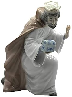 Nao Porcelain by Lladro KING MELCHIOR WITH CHEST RELIGIOUS COLLECTION 2000413