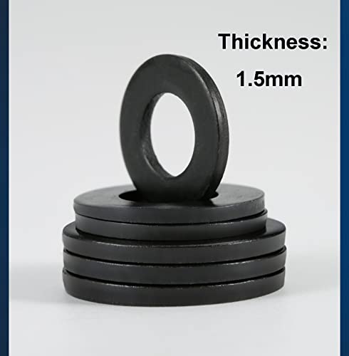 Qrity 20Pcs M6 Round Seal Washer Spacer, Carbon Steel Sealing Gasket Washers for Factory Repair M6 x 12mm - Image 3