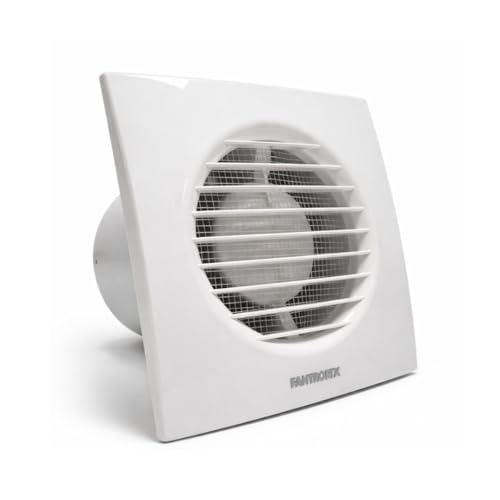 Fantronix 100mm (4) Bathroom Extractor Fan with Run-On Timer Quiet Energy-Efficient Ventilation for Bathrooms Wet Rooms & Kitchens