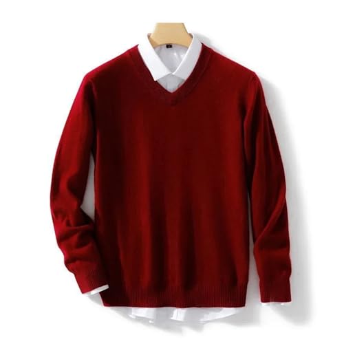 V Neck Long Sleeve Pullover Sweater Mens Business Classics Knitted Fashion Comfortable Warm4