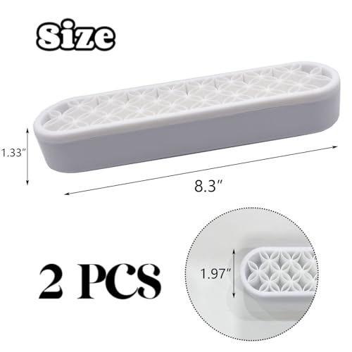 Image of TANG SONG 2 PCS Silicone Make up Brush Holder Cosmetic Storage Box Desktop Organizers (White)
