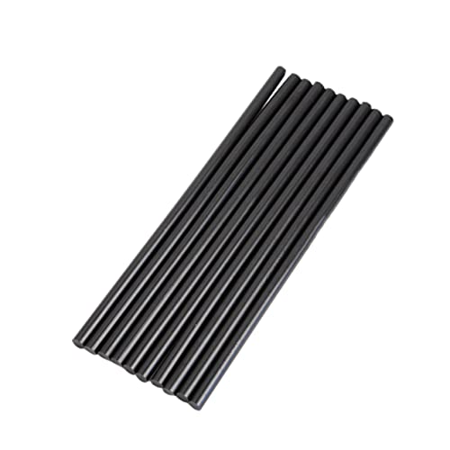 HOODANCOS DIY Hot Melt Glue Sticks Black 10 Pack High Transparency Sturdy for Materials