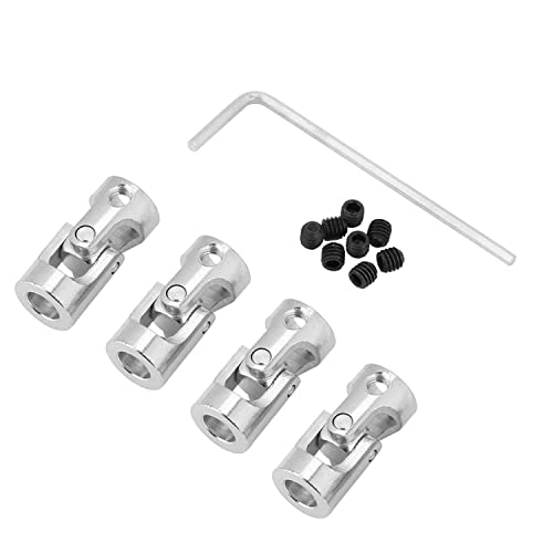 4 piezas Acoplador Junta Universal,Junta Forma U Eje de Dirección Cardán Conector para Barcos Repuestos Coche Accesorios DIY(5x5mm)