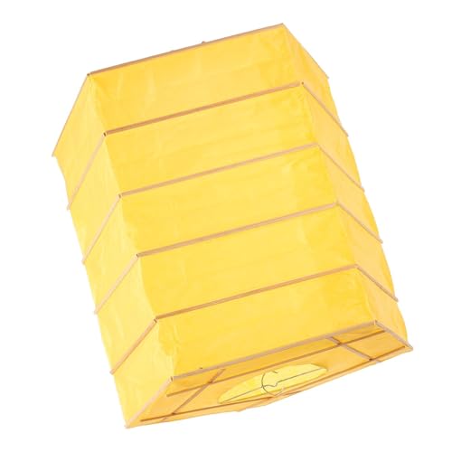 VALICLUD Pantalla de Papel Plegable para Lámpara de Techo Cuadrada 30X30 CM Color Sólido Diseño Rústico Material Papel y Madera Adecuado para Decoración de Lámparas Colgantes y