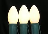 25 Pack 7 Watt C9 Ceramic White Incandescent Light Bulb, Intermediate Base
