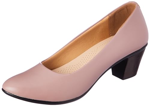 ELLE Womens Peach Block Heel Pumps (B0BPJGRL7S) Amazon Price History, Amazon Price Tracker