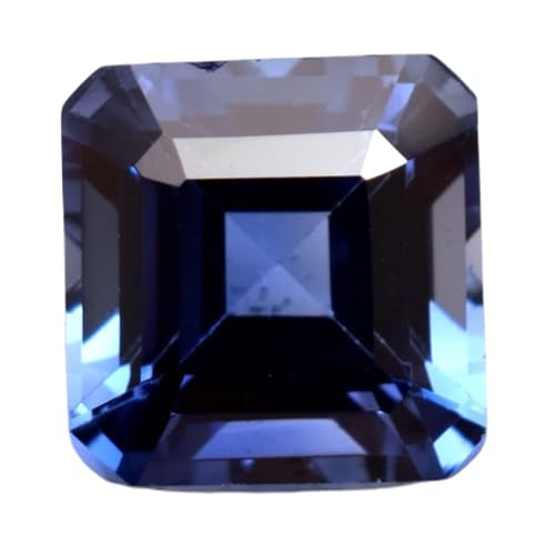 Saphir bleu de Ceylan naturel carré 10.87mm pour haute joaillerie