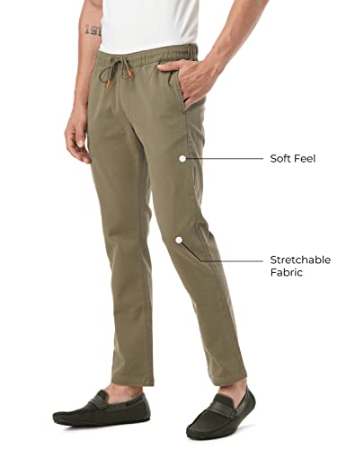 Image of FYLTR Men's Taper Fit Stretch Cotton Joggers with Elasticated Waistband & Drawstrings