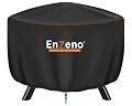 Enzeno Fire Pit Cover Round,37inch Outdoor Round Firepit Cover,Waterproof Oxford Cloth Patio Fire Cover for Outdoor Fire Pit,Fits 34-36 inch Gas Firepit/Bowl(37" Dia X 20" H)