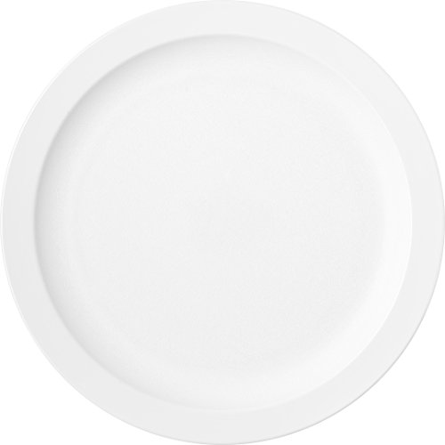 Carlisle-FoodService-Products-Reusable-Plastic-Plate-Dining-Plate-with-Narrow-Rim-for-Home-and-Restaurant-Melamine-9-Inches-White-Pack-of-48