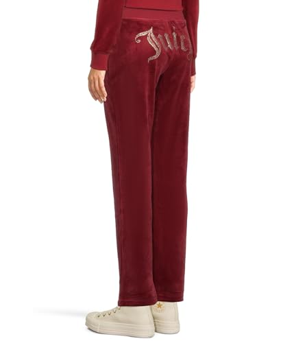 Juicy Couture Women's Solid Rib Waist Velour Pants with Drawcord3